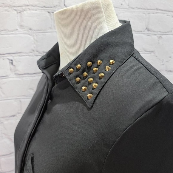 Glamdollz black long sleeve button down - Picture 4 of 14